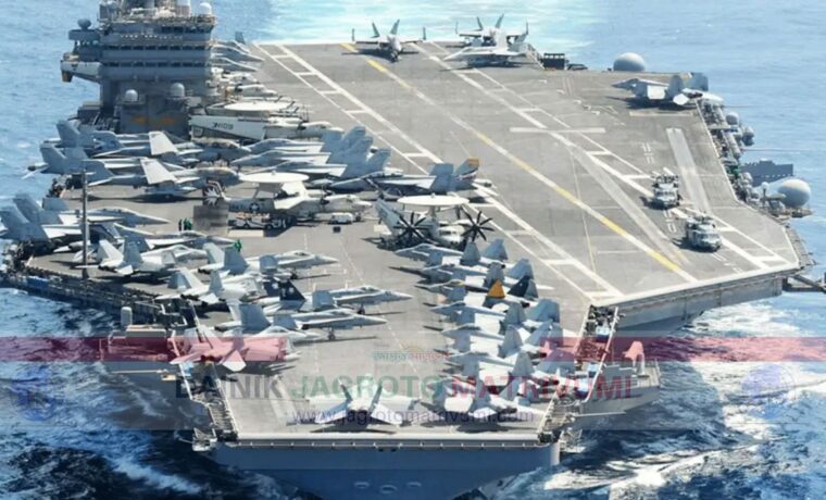 ইরানি সেনাবাহিনীর গুলিবর্ষণে মার্কিন বিমানবাহী রণতরী পিছু হটতে বাধ্য হয়েছে