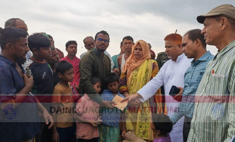নাসিরনগরে বন্যায় ৩০০ হেক্টর ধান নষ্ট, শোকে কৃষকের মৃত্যু — এমপির পরিদর্শন